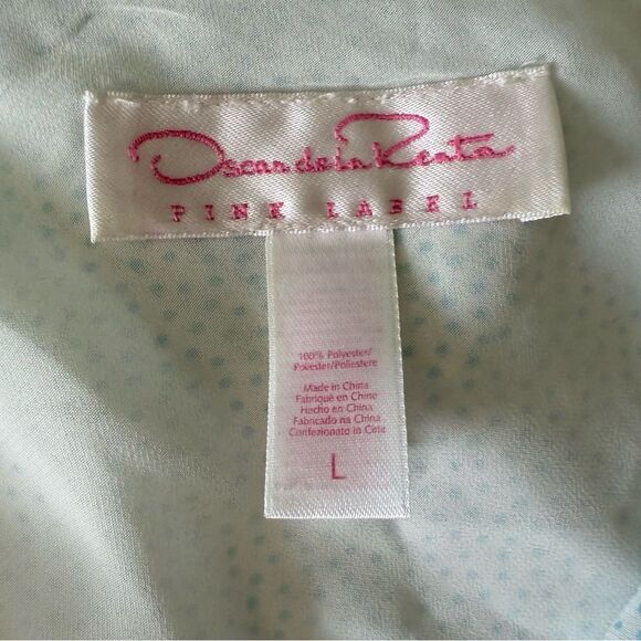 Vintage Oscar de la Renta Pink Label Polka Dot Nightie Babydoll Dress Size L - Picture 7 of 7